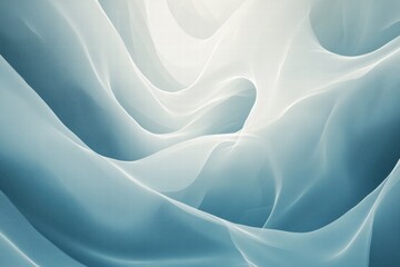 Obraz premium Abstract representation of ocean wave patterns creating a calming visual experience in soft shades of blue. Generative AI