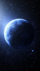Obraz premium Distant Planet with Ring in Starry Space Background