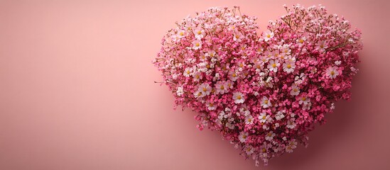 Obraz premium a heart shaped flower arrangement