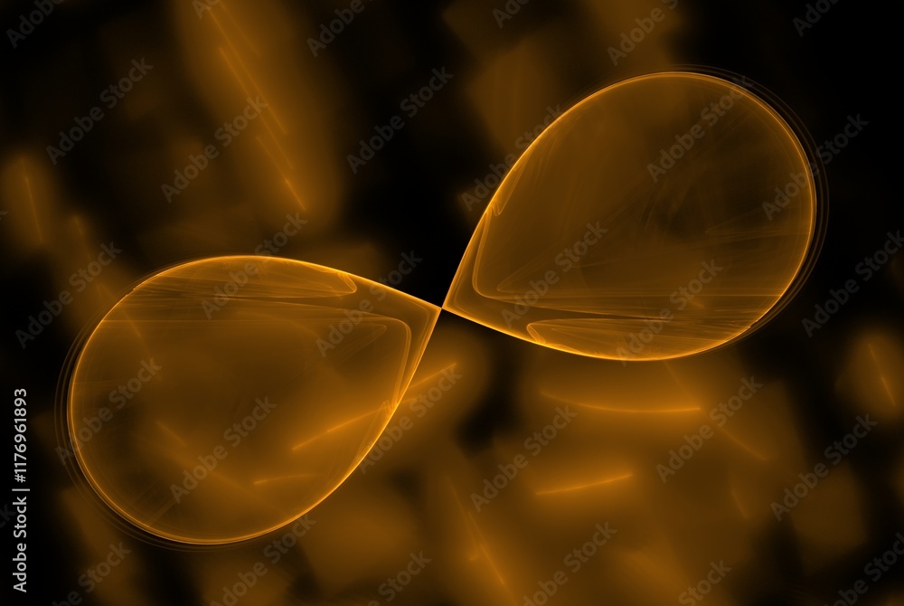 Poster computer generated fractal pattern and shape