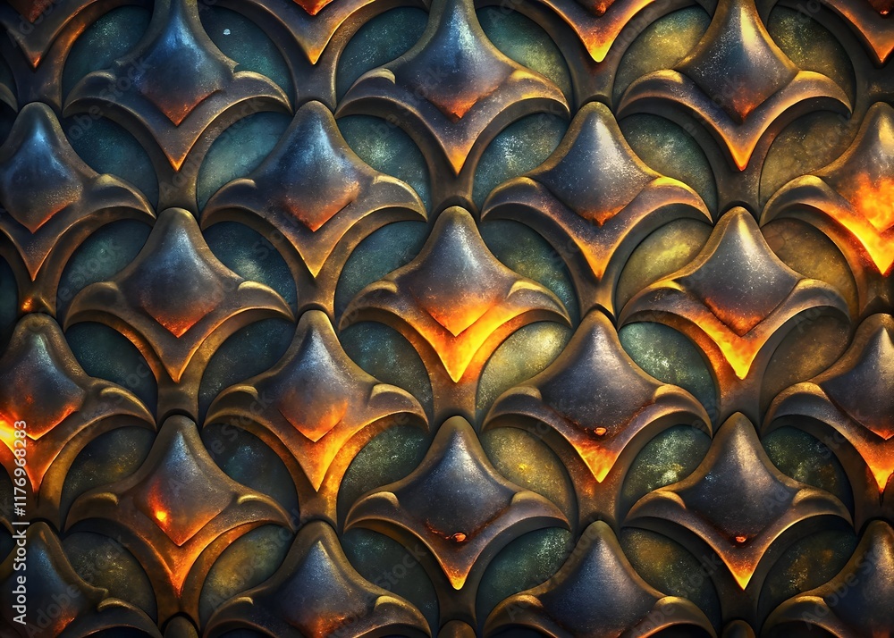 Aufkleber metallic texture golden patterns abstract design visual art