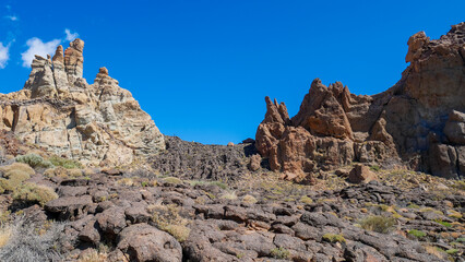 Fototapeta premium volcan mont Teide au Parc national del Teide et Roques de García, Ténérife, Espagne 