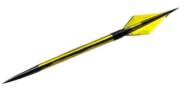 Bright Yellow Dart with Sharp Tip for Target Practice and Games