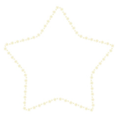 金の雪の結晶の星型フレーム
