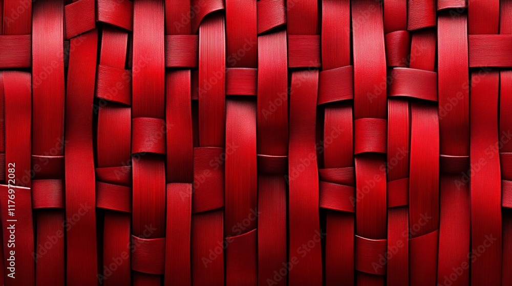 Aufkleber red woven texture creating a vibrant background for design and decor projects