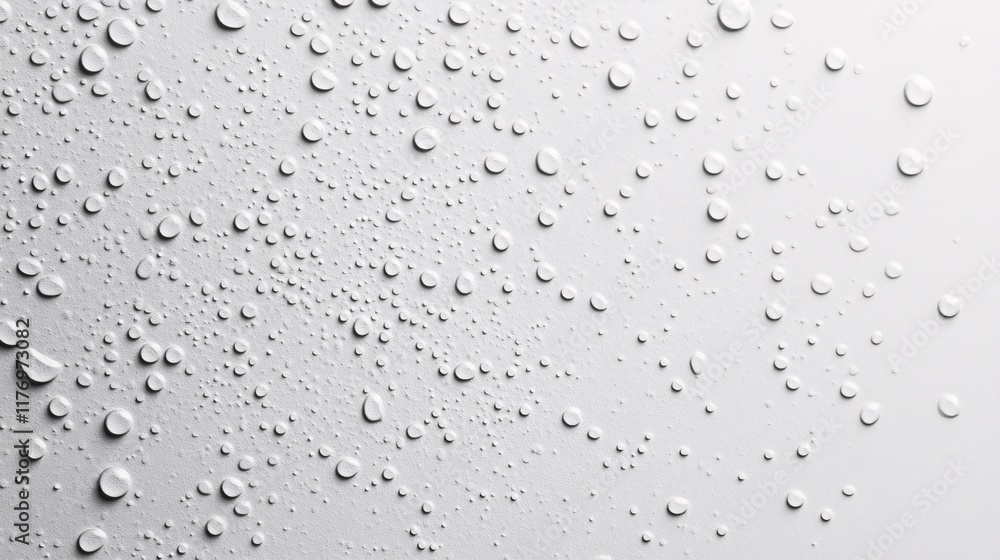 Poster water droplets on a smooth surface after rainfall create a serene atmosphere