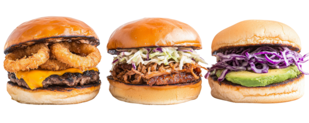 Three Distinct and Delicious Burger Varieties Perfect for Any Hungry Foodie!