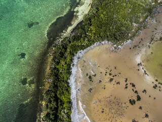Vue aérienne professionnel au drone des Keys avec plages paradisiaque, Floride, USA
