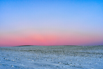 Landscape of rural Toten, Norway, in January 2025.