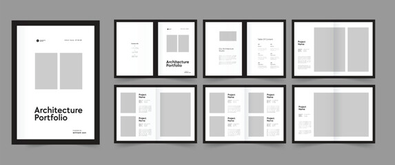 Architect Portfolio, Architecture Portfolio, Interior Portfolio, Pamphlet Portfolio Design