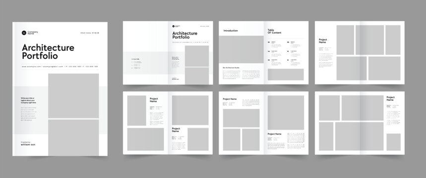 Architect Portfolio, Architecture Portfolio, Photography Album, Pamphlet Portfolio Design