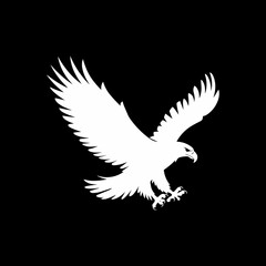 Silhouette of Eagle in Flight