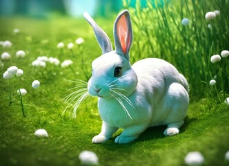 Rabbit in garden
