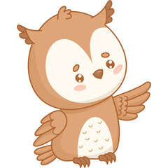 Fototapeta premium Funny cartoon owl