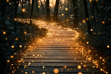 Glowing Ember Trails – Fiery Pathway of Shimmering, Intense Light