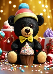 teddy bear with  gift