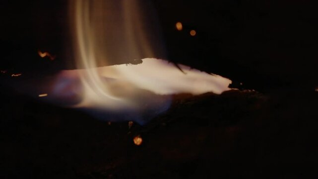 Fireplace in slow Motion 120p