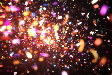 Obraz premium Colorful Sparkling Confetti Explosion – Festive Shimmering Design