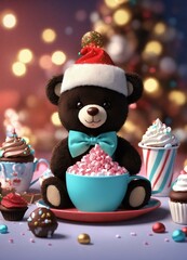 cup of tea and christmas cookies