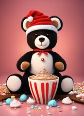 snowman with a cup of coffee