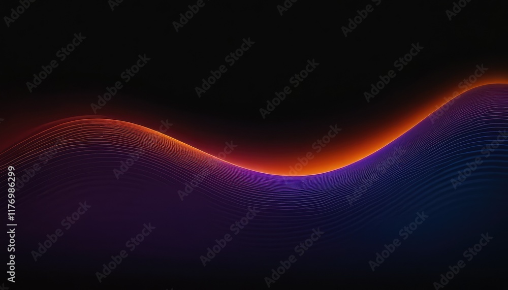 Poster abstract wave motion pattern on dark blue background wallpaper for digital technology ai generated 5
