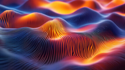 Wavy lines forming dynamic optical illusions