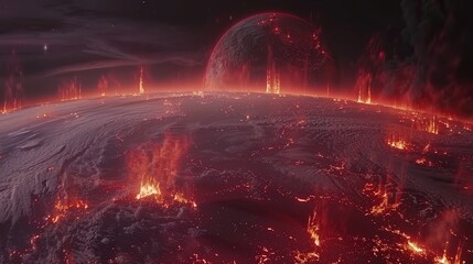 Illuminated digital globe showcasing vibrant data links and dynamic energy movement