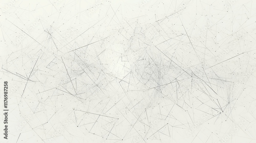 Poster dynamic animation of densely packed white lines creating intricate movements, showcasing fluidity an