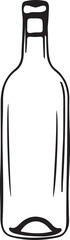 Empty Bottle isolated vector on white background