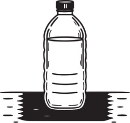  Plactic Bottle isolated vector on white background