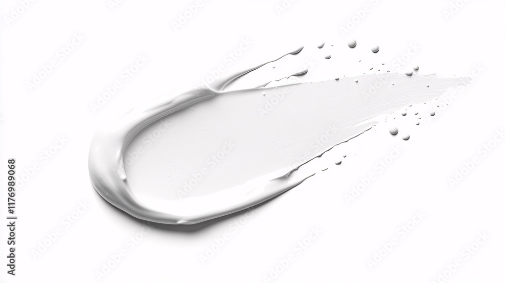 Poster swirling white substance creating dynamic textures on a clean surface