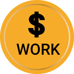 Dollar Sign Work Icon Vector Graphic