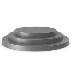 Round silver Podium for Product Display