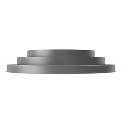 Round silver Podium for Product Display