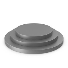 Round silver Podium for Product Display