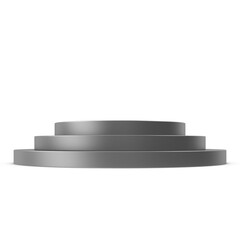 Round silver Podium for Product Display