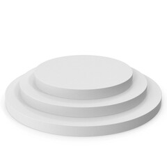 Round white Podium for Product Display