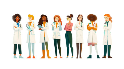 International Day of Women and Girls in Science isolated on a transparent background
