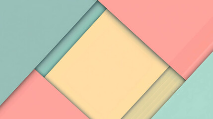 Minimalist geometric shapes in pastel tones with a clean background