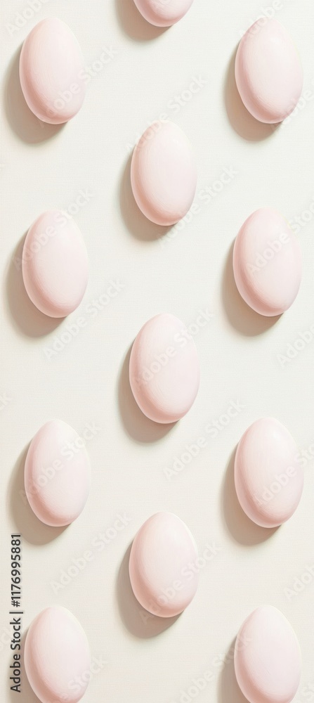 Poster pastel easter egg pattern in effect with soft brush strokes