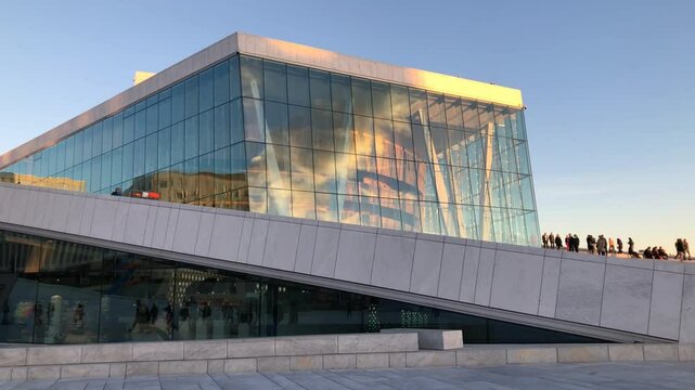 Oslo - Opera House Panning - People in Distance