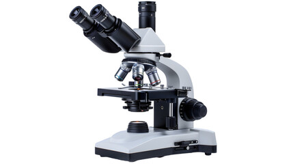 Medical microscope isolated on a transparent background
