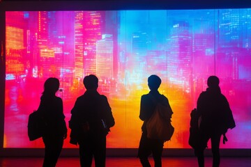 Silhouettes Against a Vibrant Urban Display Imagining Collaborative Innovation