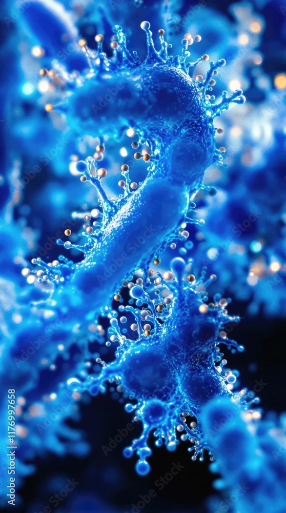 Poster Abstract representation of virus bacteria cell structure