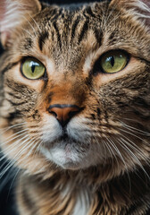 Close-up portrait of a pet (cat or dog) with expressive eyes