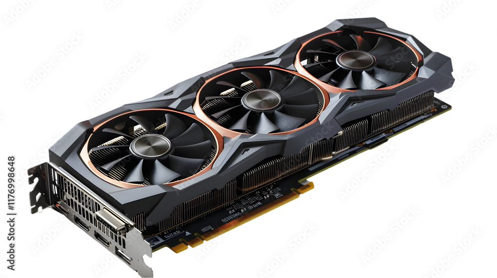 Fototapete modern computer video card isolated on a transparent background