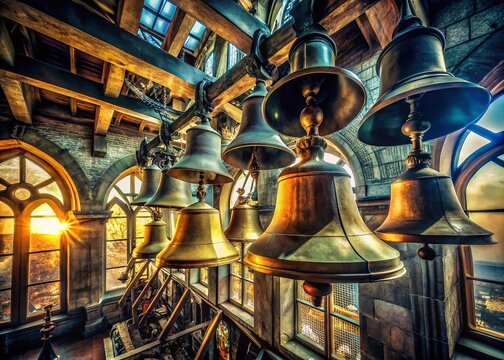 Surreal Ghent Belfry Bells: Ethereal Interior Campanile Photography