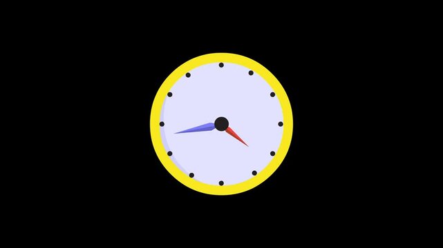 Animated Coin Transforming into Spinning Clock with Transparent Background