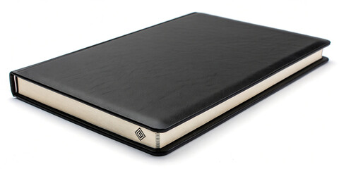 Black Hardback Book Isolated for Literary and Educational Use