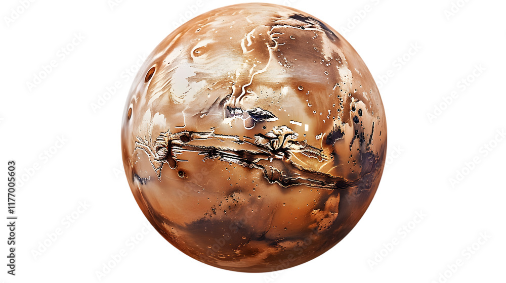 Aufkleber planet mars texture isolated on a transparent background